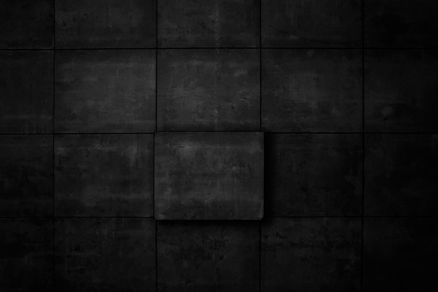 Photo old black stone wall. dark grunge background