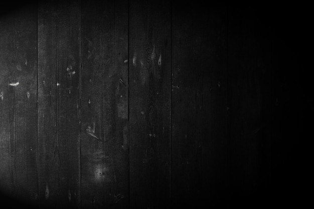 Old black wooden background. Dark timber board texture