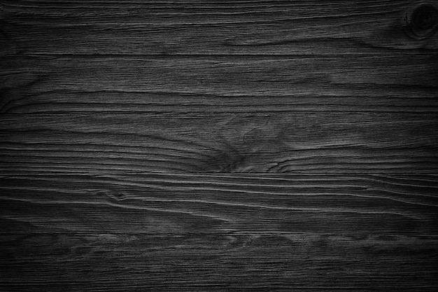 Old black wooden plank close up