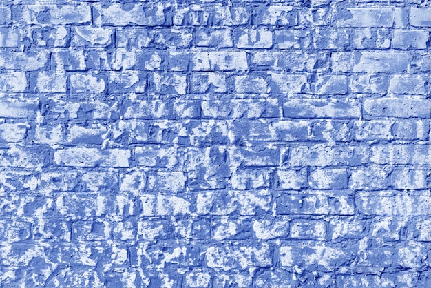 Old blue brick wall background