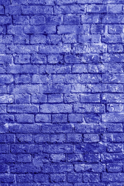 Old blue brick wall background