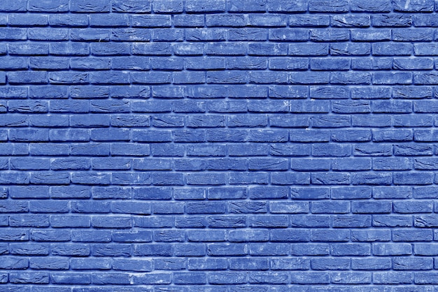 오래 된 파란 벽돌 벽 인테리어 디자인