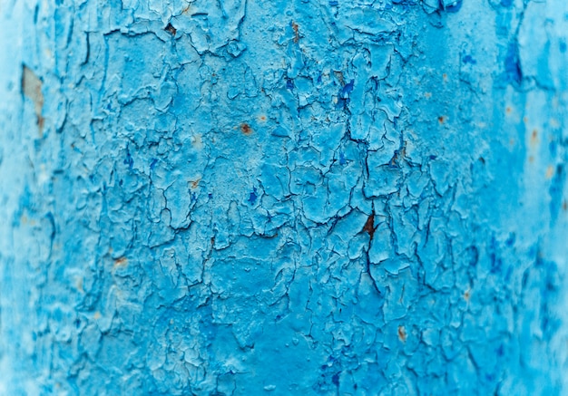 Old blue rusty painted wall