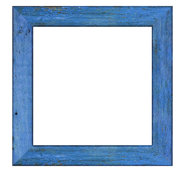 Old blue wooden frame for paintings and photos