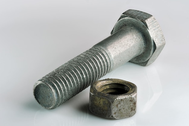 Old bolt and nut