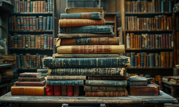 Old books in library