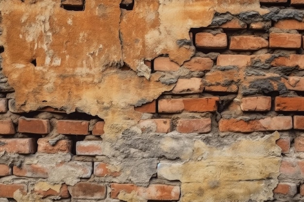 Old brick wall concrete Generate Ai