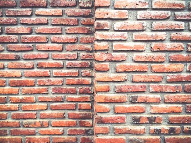 Old brick wall corner background textured.