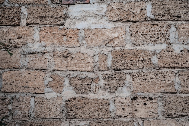Un vecchio muro di mattoni la facciata dell'edificio texture di sfondo astratto