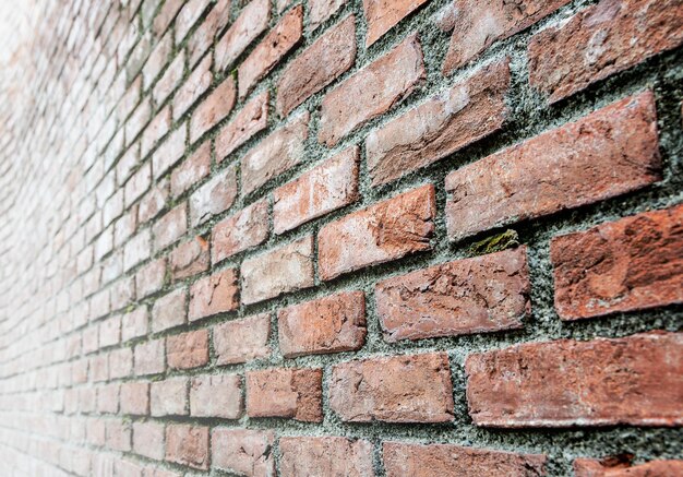 Old brick wall texture with narrow depth of field