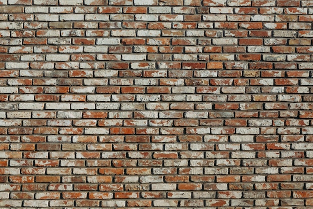 Old brick wall with different bricks background texture