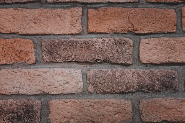 Old brickwork with cement