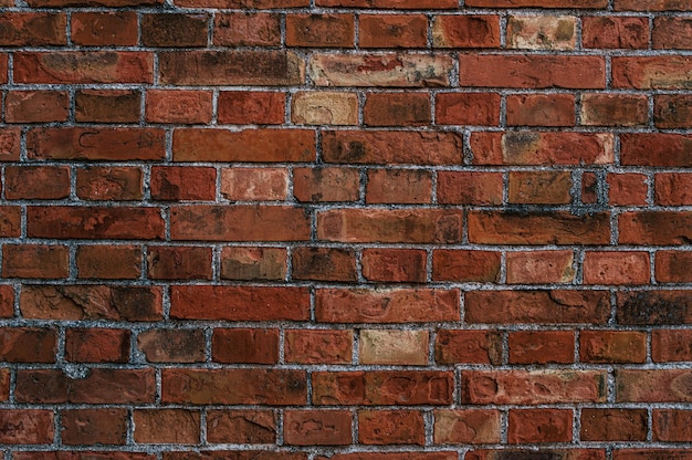 Old brickwork with scuffs and cracks