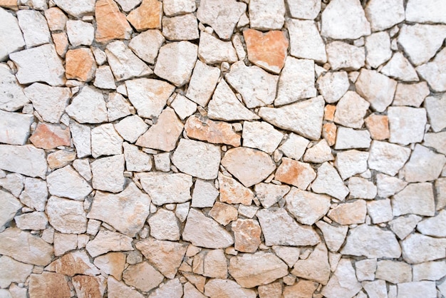 Old brown and beige wall with stone masonry background texture