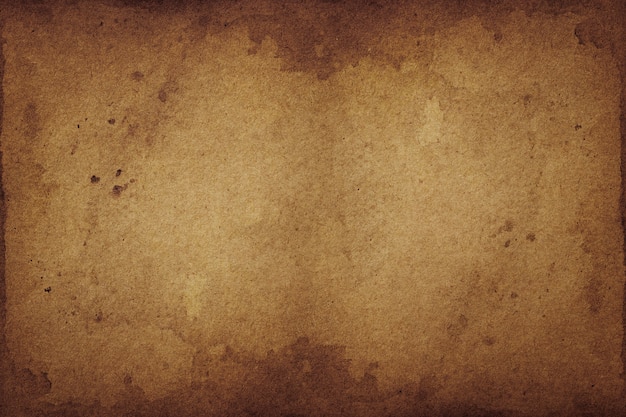 Old brown paper grunge wall. Abstract liquid coffee color texture.