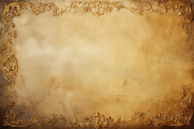 Старый коричневый пергаментный антикварный бумажный лист или винтажная выдержанная текстура гранж-пятна изолированный фон