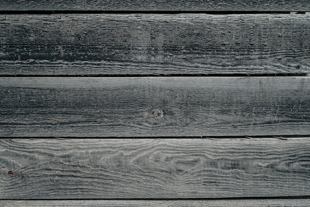 Old brown wood background made of dark natural wood in grunge\
style. natural raw planed texture pine. the surface of table to\
shoot flat lay. copy space.