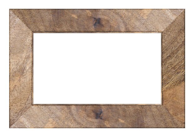 Photo old brown wooden frame for paintings and photos