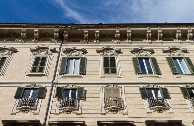 Photo old building from rome italy