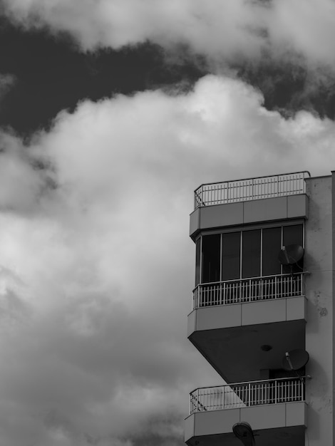 an old building and sky