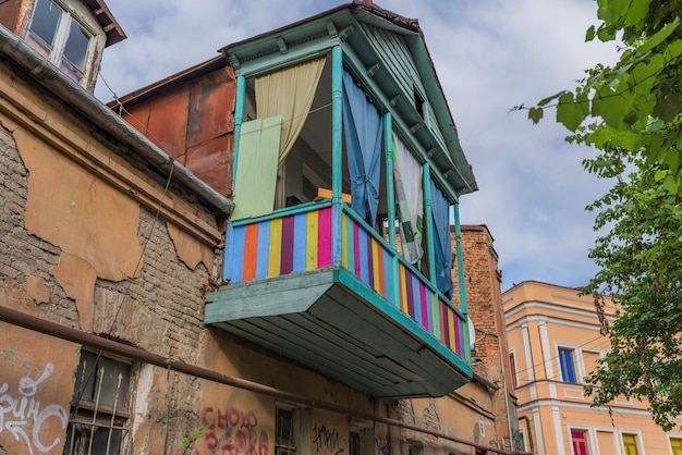 Photo old buildings in tbilisi georgia