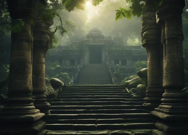 Photo a old cambodia horror temple