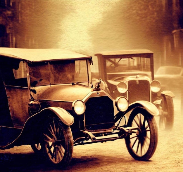 Foto una vecchia automobile degli inizi del xx secolo