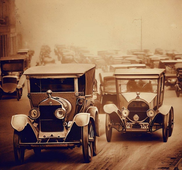 Foto una vecchia automobile degli inizi del xx secolo