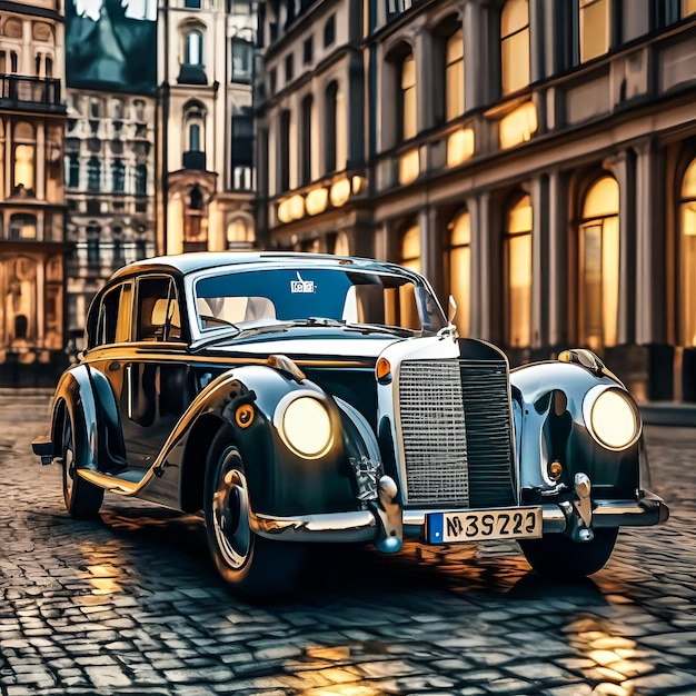 Old car in the street