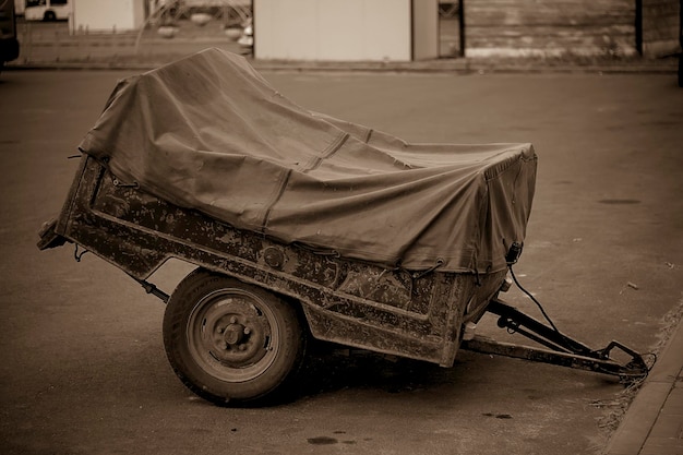 Old car trailer