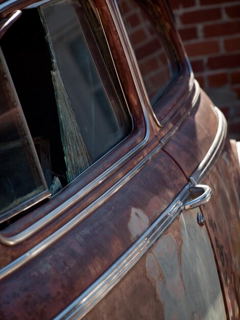 Old cars at the garage in Ramah, Colorado.