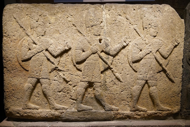 Vecchia scultura nel museo delle civiltà anatoliche ankara turkiye