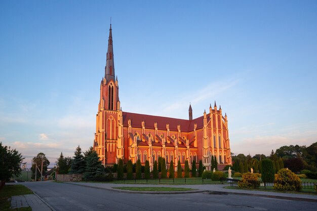 Old catholic church in Hierviaty, Belarus