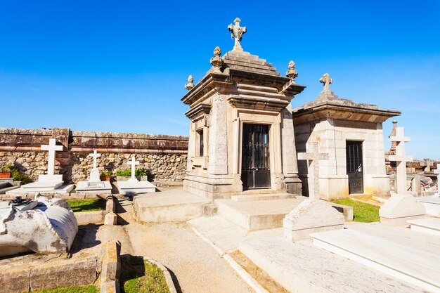 Old cemetery and chapel in Comillas, Cantabria region of Spain