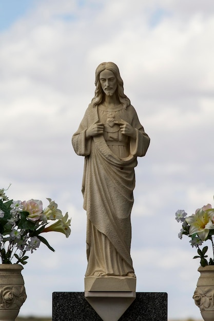 old cemetery with graves in Spanish holy place