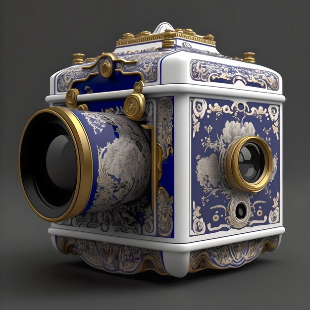古いセラミック写真カメラ金で覆われた帝国カメラ