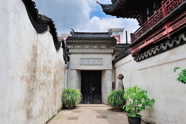 Old Chinese doorway in Shanghai