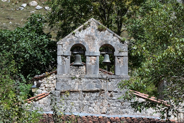 Old church bell tower on the mountain