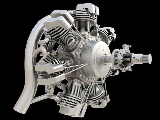 old circular aircraft internal combustion engine