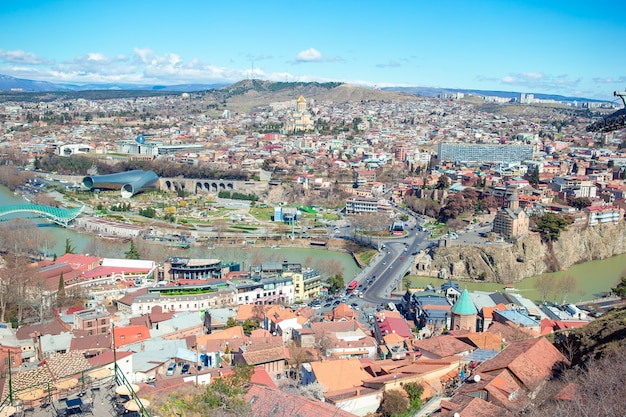  Old city, new Summer Rike park, river Kura, the European Square and the Bridge of Peace