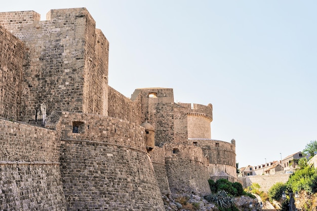 Old City Walls in Dubrovnik, Croatia.