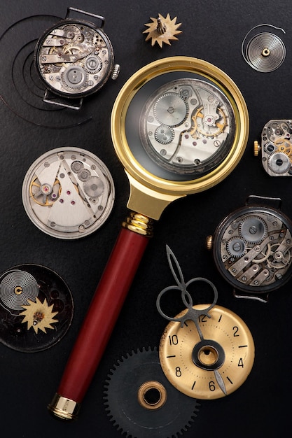 Old clock and gears