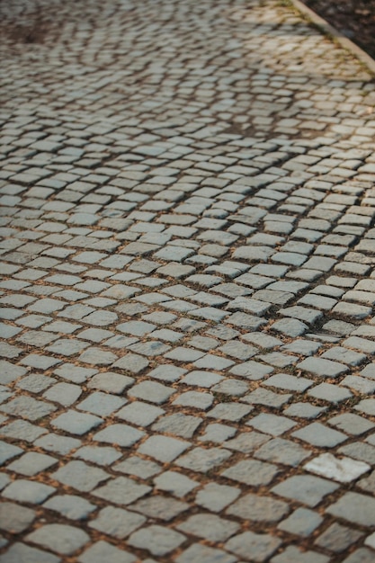 Old cobblestone pavement texture