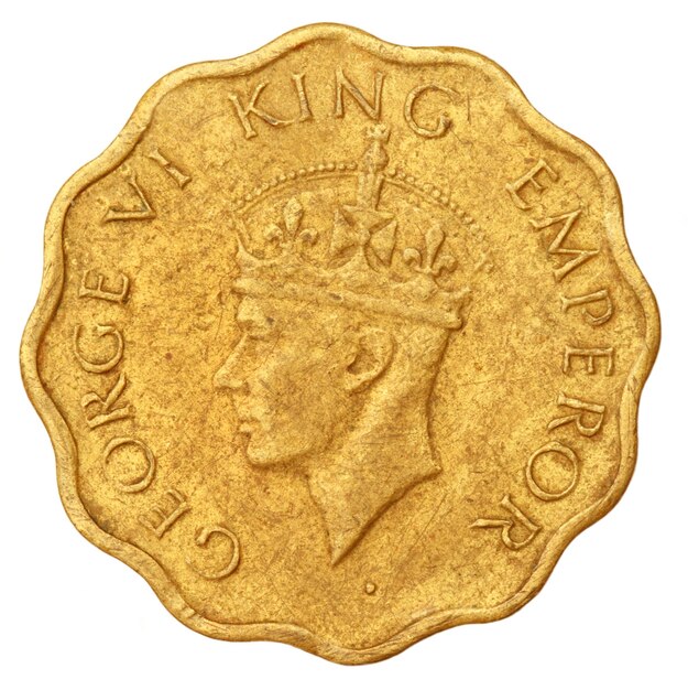 英国のrigimeでインドの古いコイン