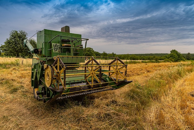 Old combine harvester