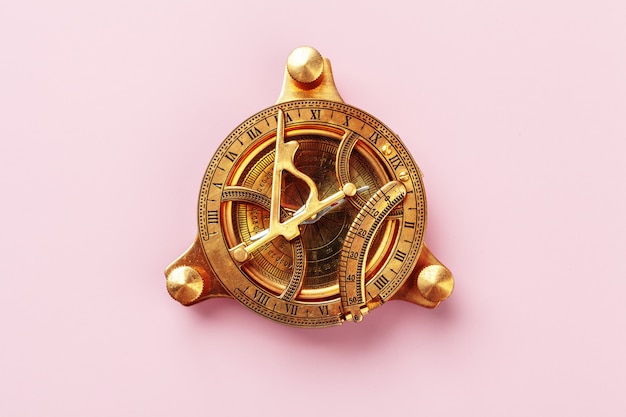 Old compass, top view