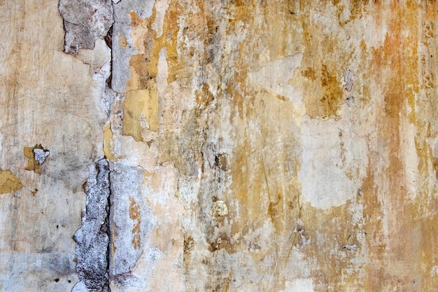 Old concrete surface with chipping paint and plaster