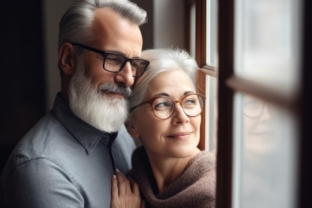 Old couple love Mature adult Generate Ai