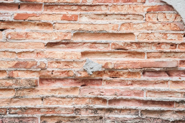 Старый потрескавшийся бетон винтажная кирпичная стена фон Текстурированный фон старый узор кирпичной стены для фона