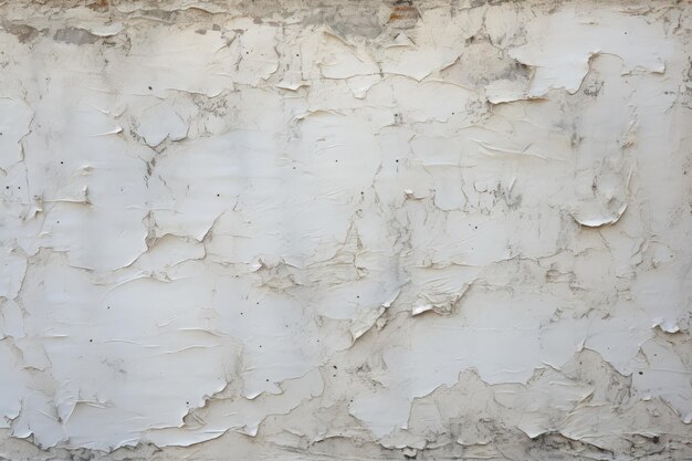 腐った金属の表面に古い白い塗料の構造が裂けています